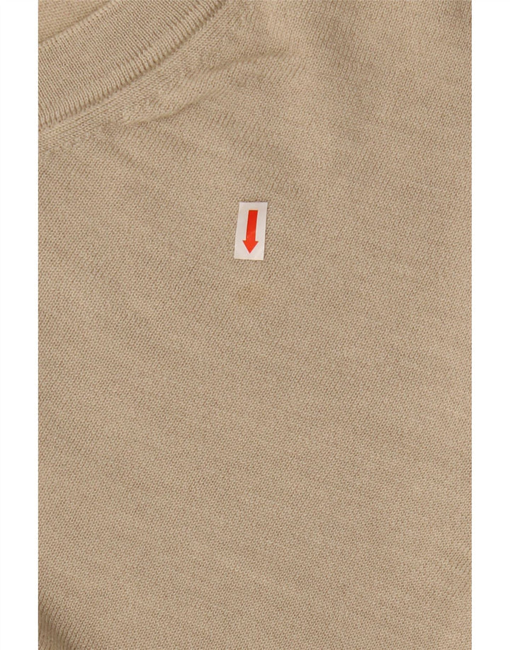 Maglione da uomo con scollo a V Marz IT 48 Lana beige medio
