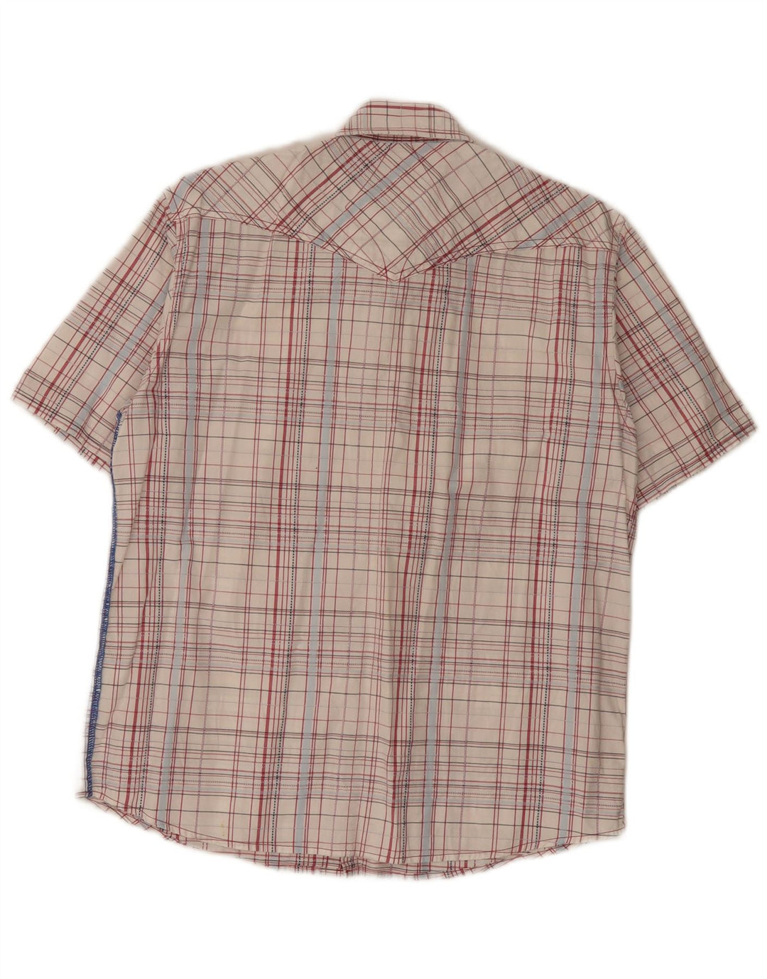 Camicia da uomo Wrangler a maniche corte, vestibilità regolare, in cotone scozzese medio bianco