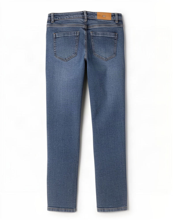 Jeans crop slim da donna Zara EU 36 XS W26 L23 cotone blu