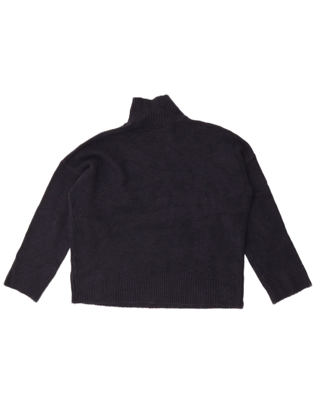 Maglione maglione a collo alto da donna Marks & Spencer UK 14 blu navy medio