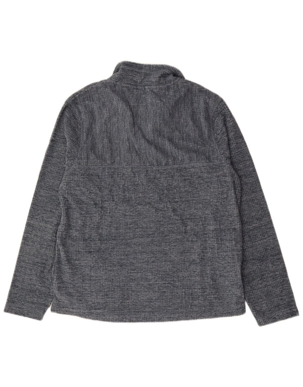 WEIRD FISH Felpa da uomo con collo con zip Maglione UK 18 XL Poliestere chiazzato grigio