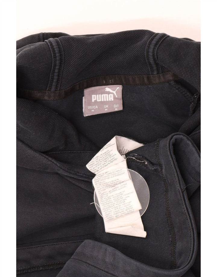 Felpa con cappuccio da uomo Puma media cotone blu navy