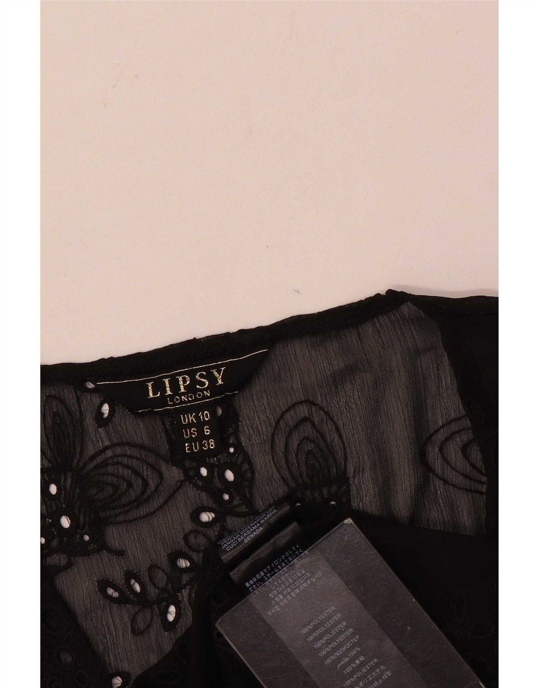 Camicetta da donna Lipsy UK 10 Poliestere floreale nero piccolo