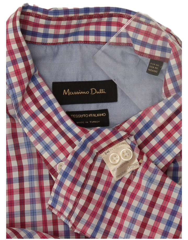 MASSIMO DUTTI Mens Shirt 2XL Multicoloured Check Cotton