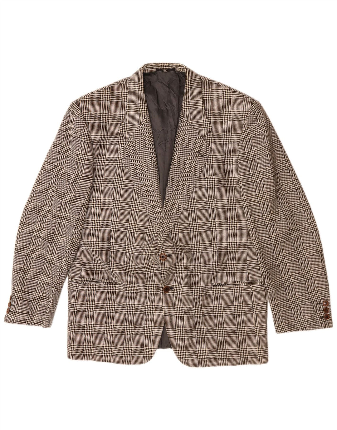 Giacca blazer da uomo a 2 bottoni Valentino UK 40 grande quadri grigi