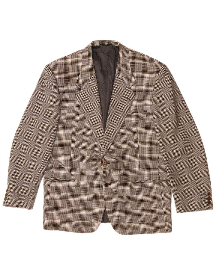 Giacca blazer da uomo a 2 bottoni Valentino UK 40 grande quadri grigi