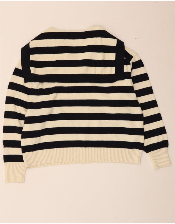 Maglione a collo alto oversize da donna Zara UK 10 piccolo a righe nere