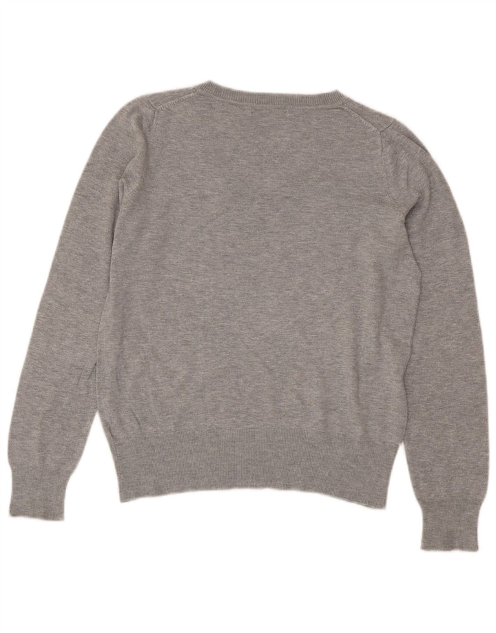 Maglione corto con scollo a V da donna Marks & Spencer UK 14 Grigio medio