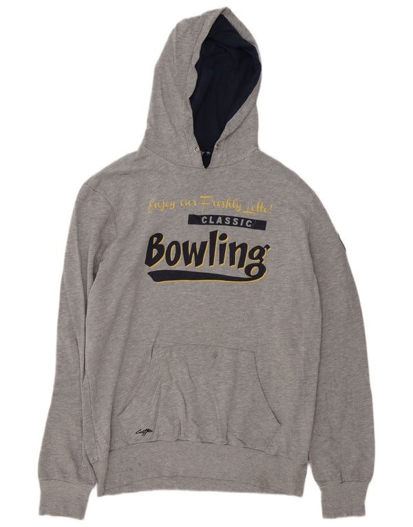 Maglione con cappuccio grafico da uomo Lotto 2XL in cotone grigio
