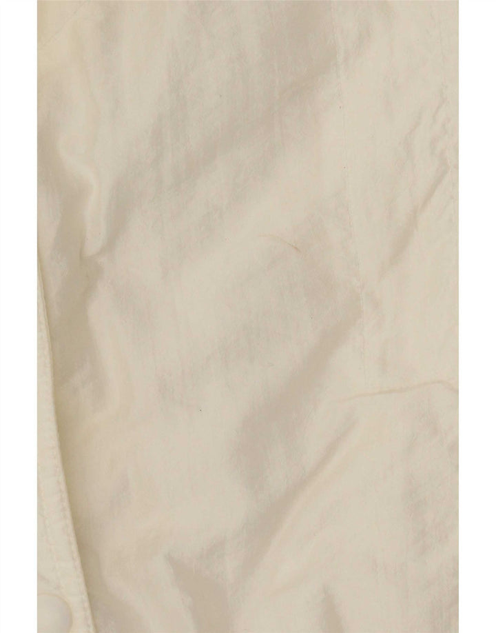 Giubbotto bomber vintage da donna UK 14 grande bianco