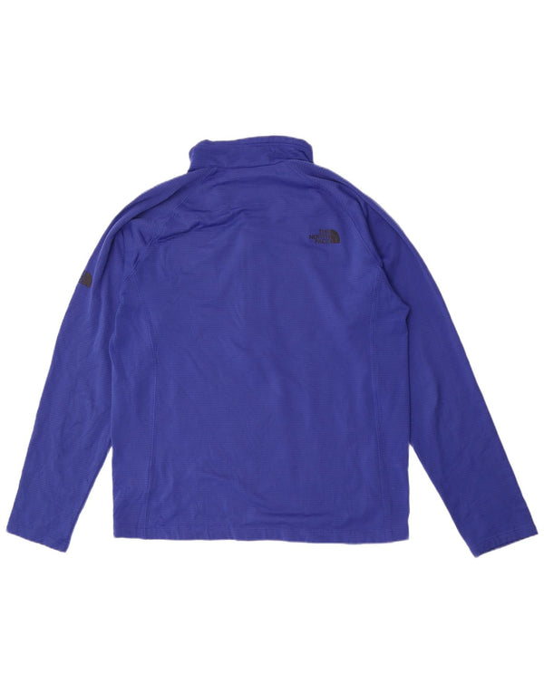 The North Face Uomo Pullover con zip sul collo Tuta da ginnastica Top grande blu gessato