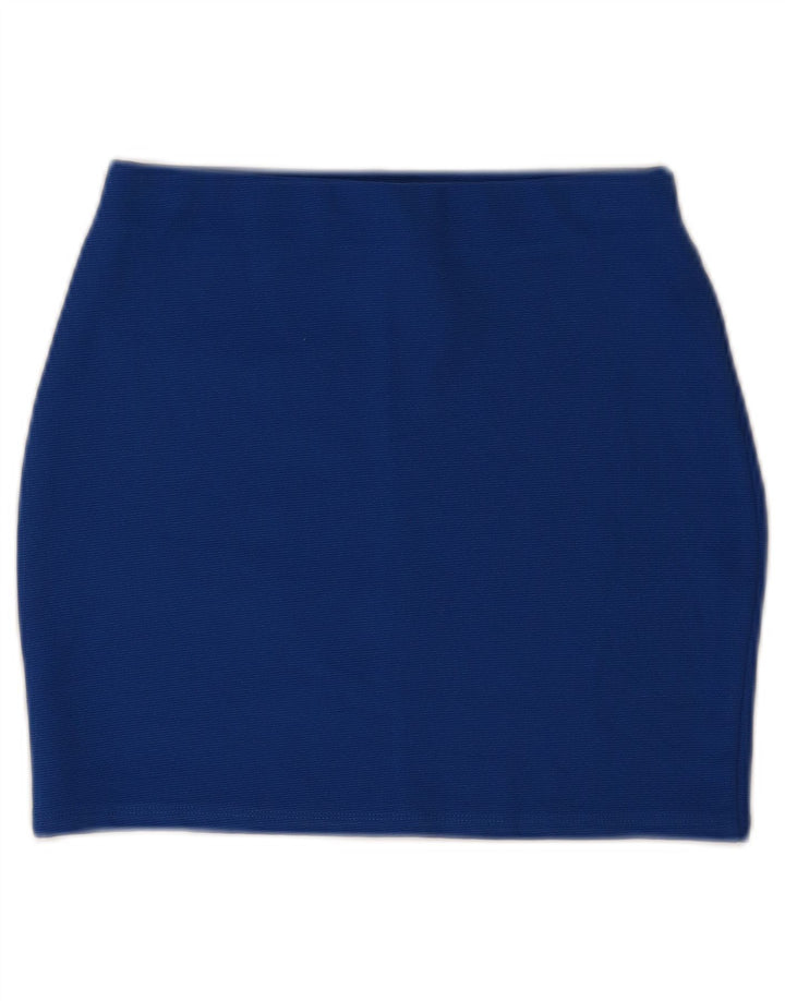 Minigonna a tubino da donna Zara piccola W26 poliestere blu