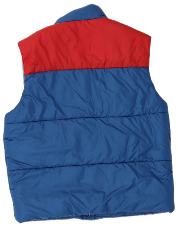 Gilet imbottito da uomo Levi's UK 40 Large Blu in poliestere color block