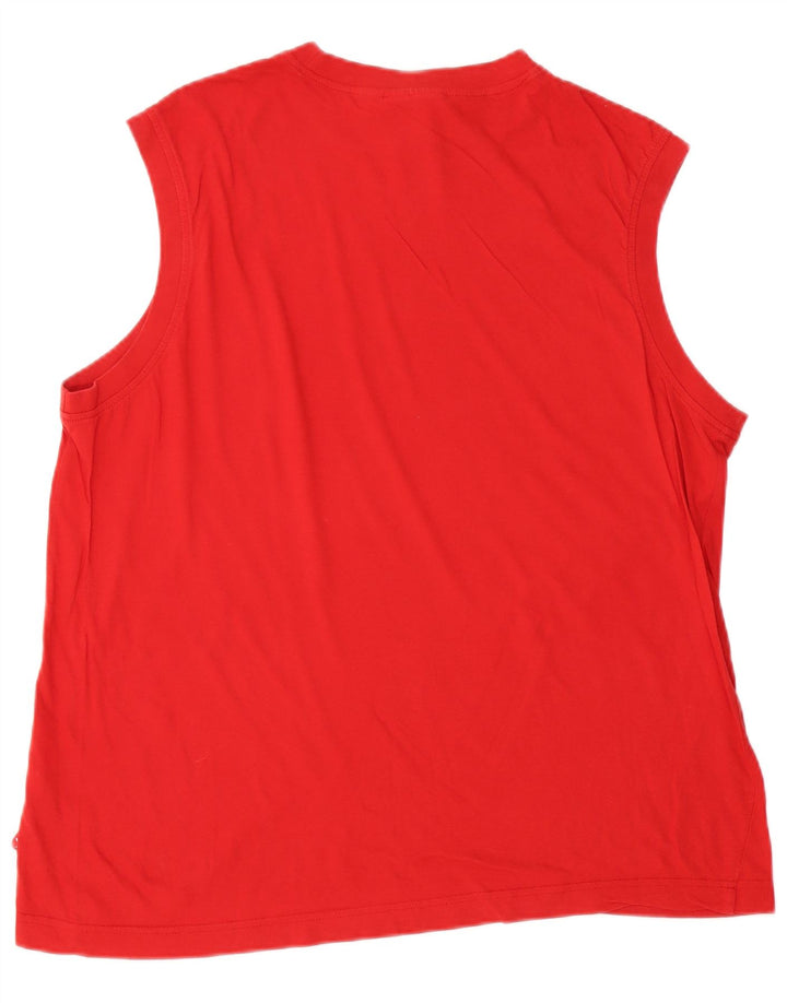 Canotta grafica da uomo Puma 2XL in cotone rosso