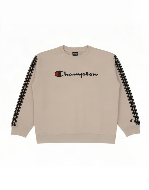 Felpa con grafica da donna Champion, maglione UK 14, blocco colore bianco medio