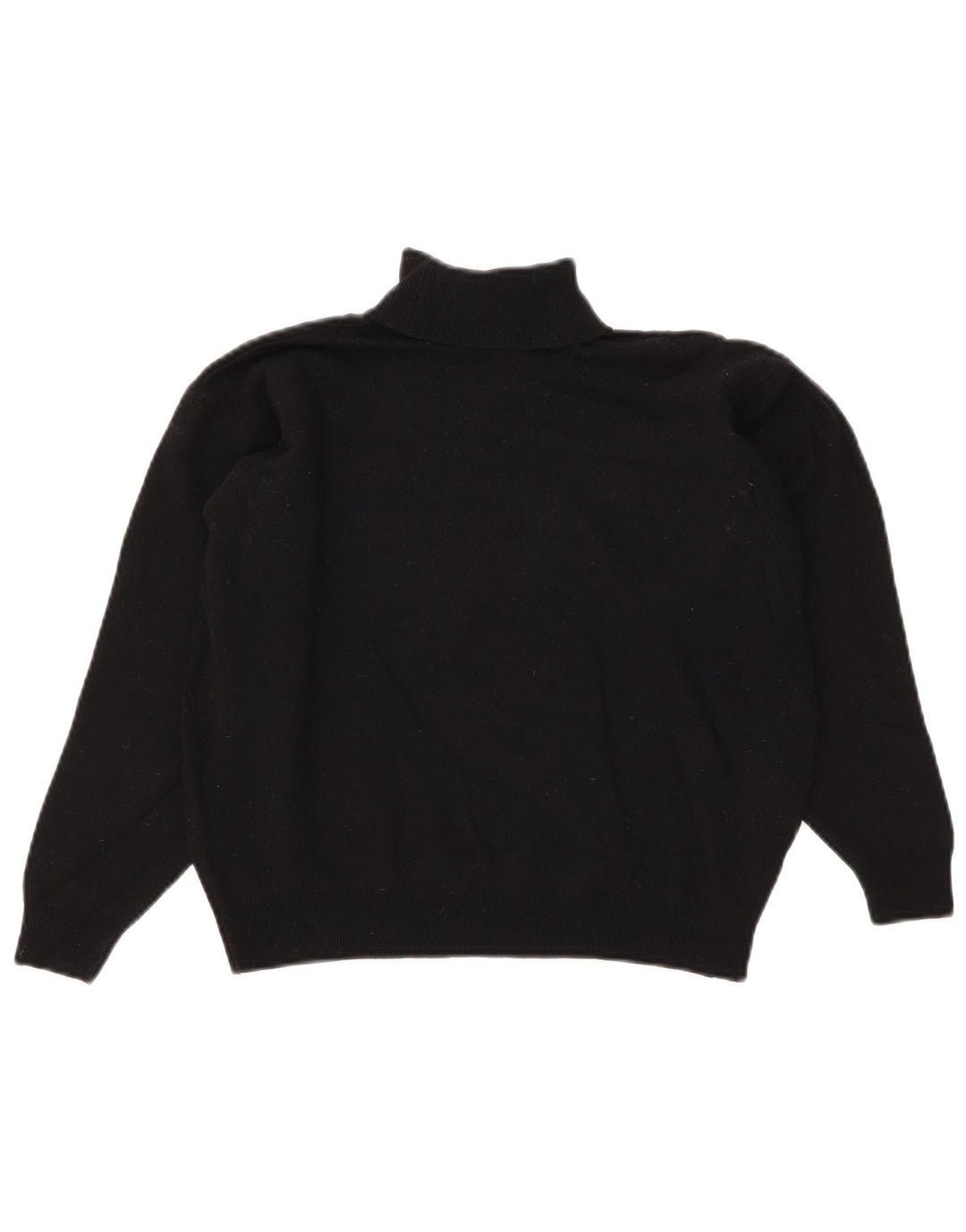 Marks & Spencer maglione corto da donna con collo alto UK 14 grande lana nera