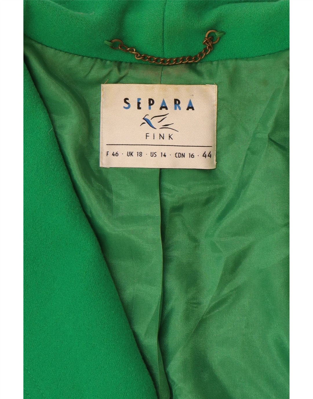 Giacca blazer da donna a 1 bottone Separa Fink UK 18 XL lana verde