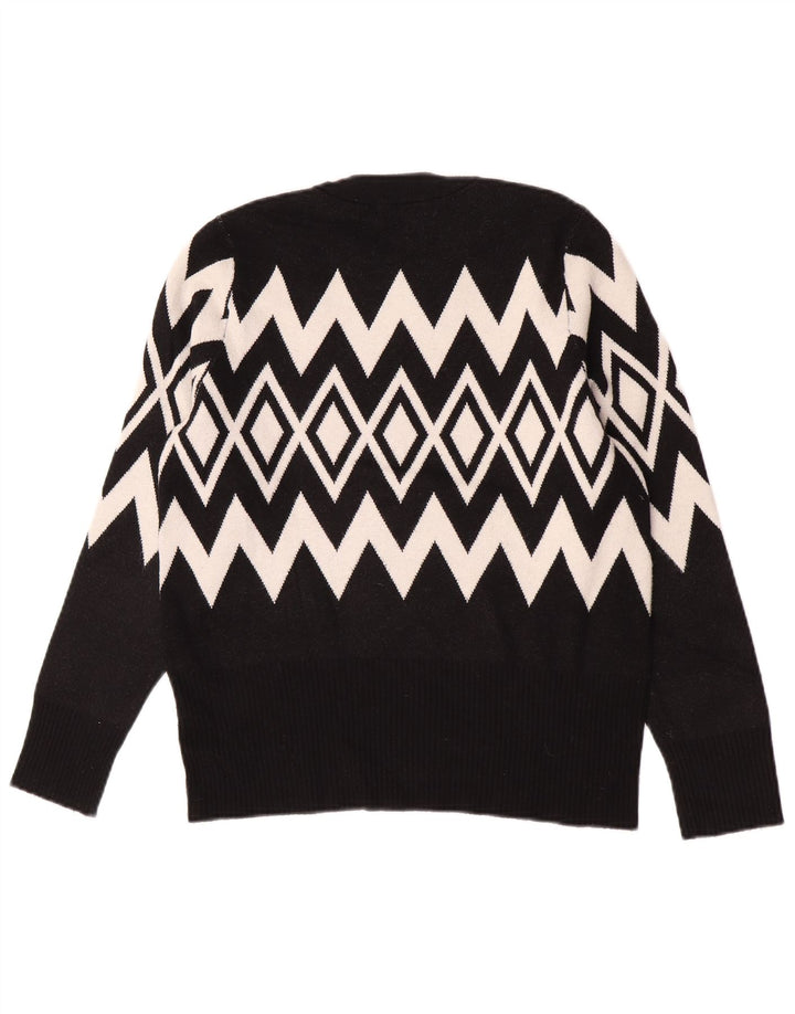Maglione maglione girocollo da donna Marks & Spencer UK 14 medio nero