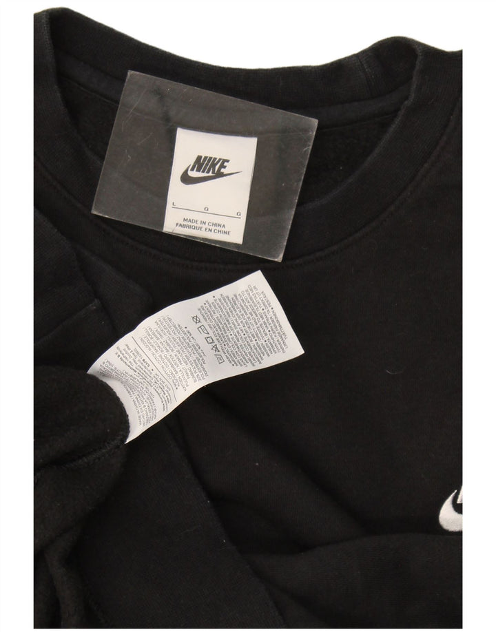 Felpa da uomo Nike Maglione grande in cotone nero