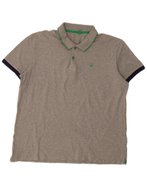 Polo Uomo Benetton 2XL Cotone Grigio