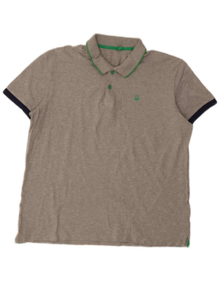 Polo Uomo Benetton 2XL Cotone Grigio
