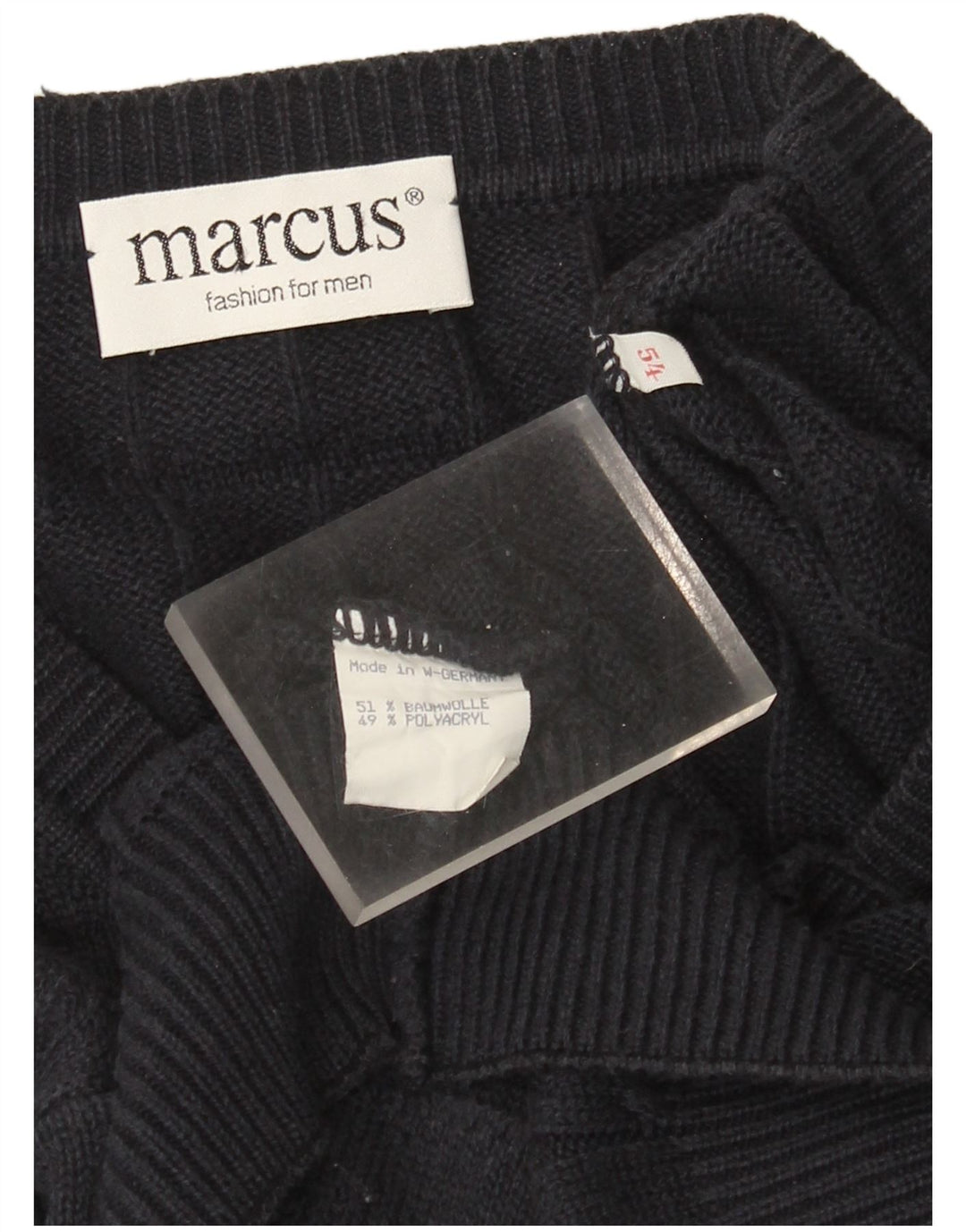 Maglione da uomo con scollo a V Marcus IT 54 XL Poliacrilico a righe blu navy