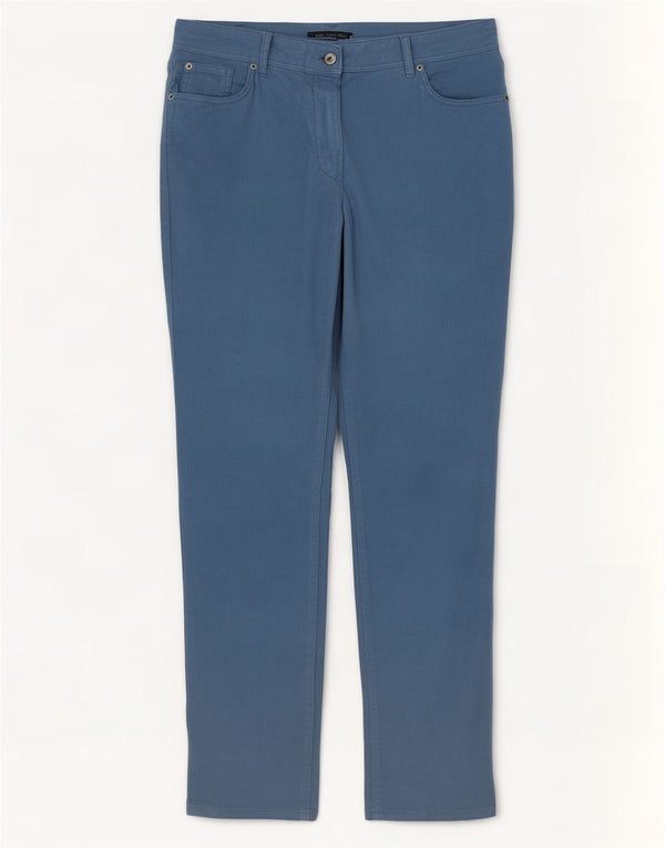 Pantaloni dritti in velluto a coste da donna Marks & Spencer UK 14 Large W34 L28 Blu