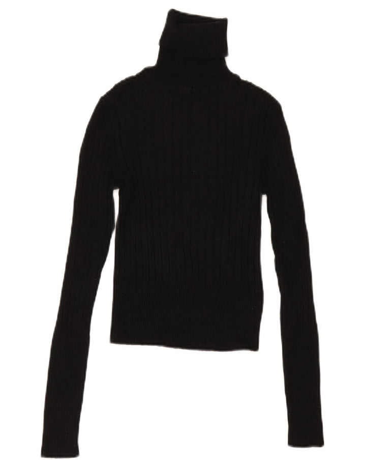 Maglione corto da donna Zara con collo alto, taglia UK 12, medio, nero