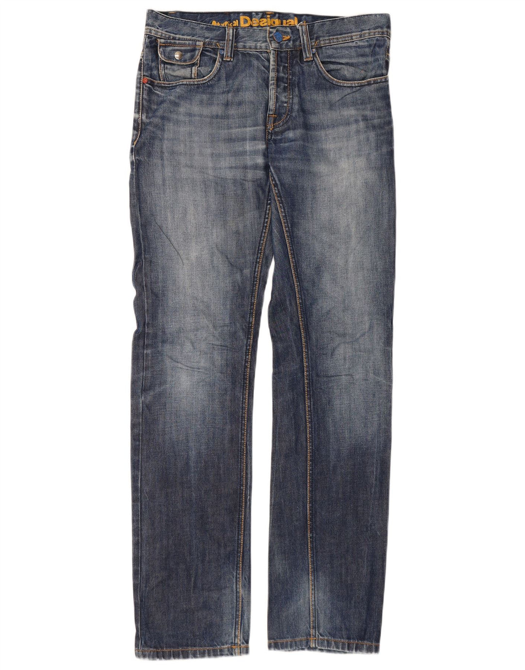 Jeans dritti da uomo Desigual W30 L33 cotone blu