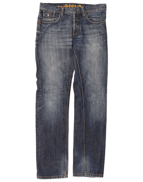 Jeans dritti da uomo Desigual W30 L33 cotone blu