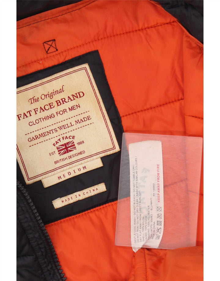 Giacca imbottita da uomo FAT FACE UK 38 nylon blu navy medio