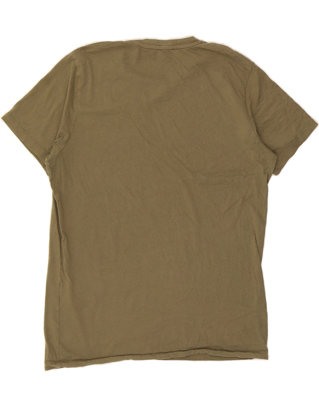 JACK & JONES Mens Regular Fit Graphic T-Shirt Top Medium Khaki Cotton Vintage Jack & Jones and Second-Hand Jack & Jones from Messina Hembry 