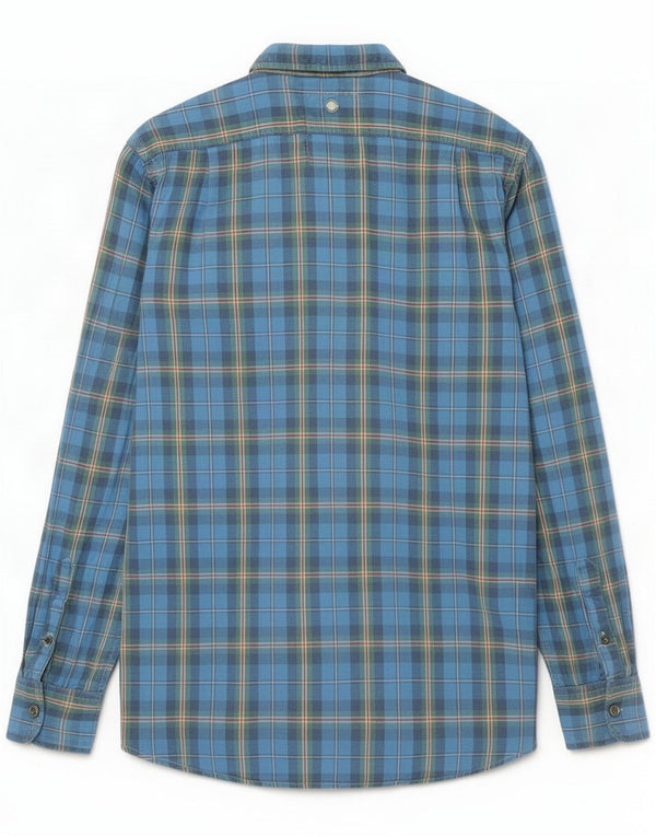 Superdry Mens Flannel Shirt Large Blue Check Cotton