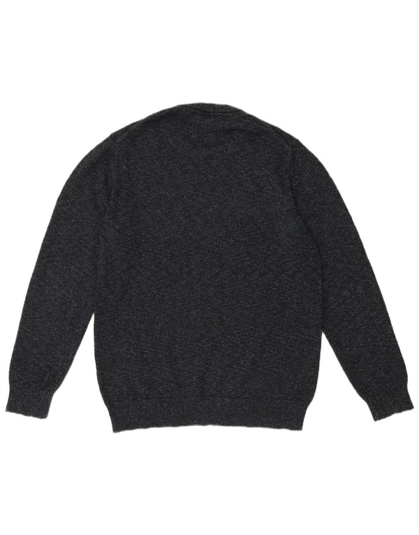 Lyle & Scott Maglione girocollo da uomo, grande, in cotone screziato blu navy