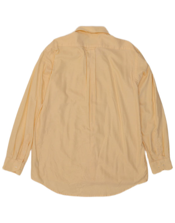 Lacoste Mens Shirt Size 39 Medium Yellow Cotton