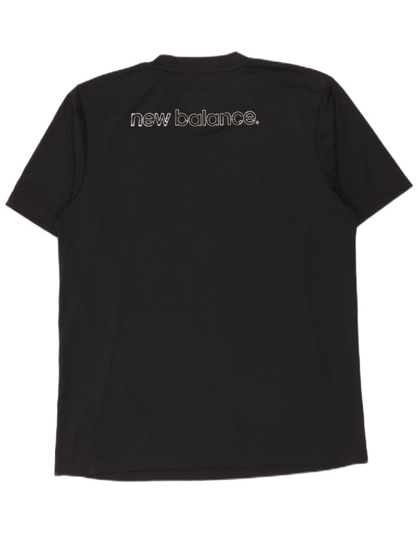 Maglietta grafica da uomo NEW BALANCE Top in poliestere nero medio