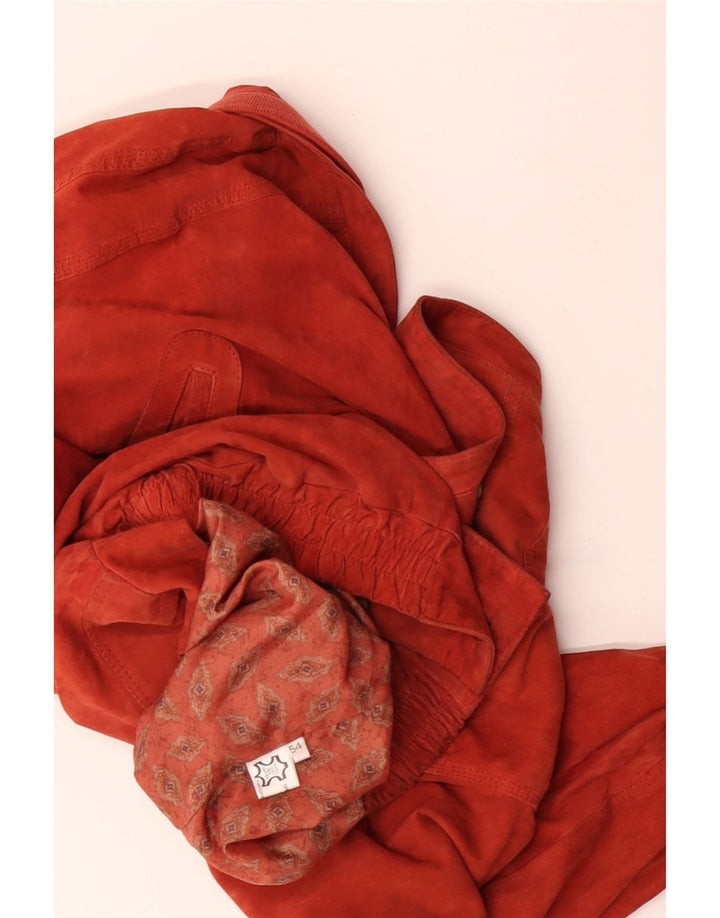 Giacca bomber da uomo VINTAGE in pelle scamosciata IT 54 2XL Pelle arancione