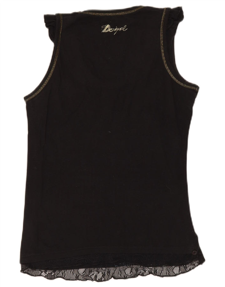 Canotta da donna Desigual UK 12 cotone geometrico nero medio