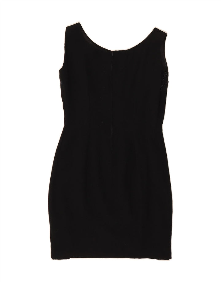 VINTAGE Womens Sleeveless Sheath Dress UK 12 Medium Black Vintage Vintage and Second-Hand Vintage from Messina Hembry 