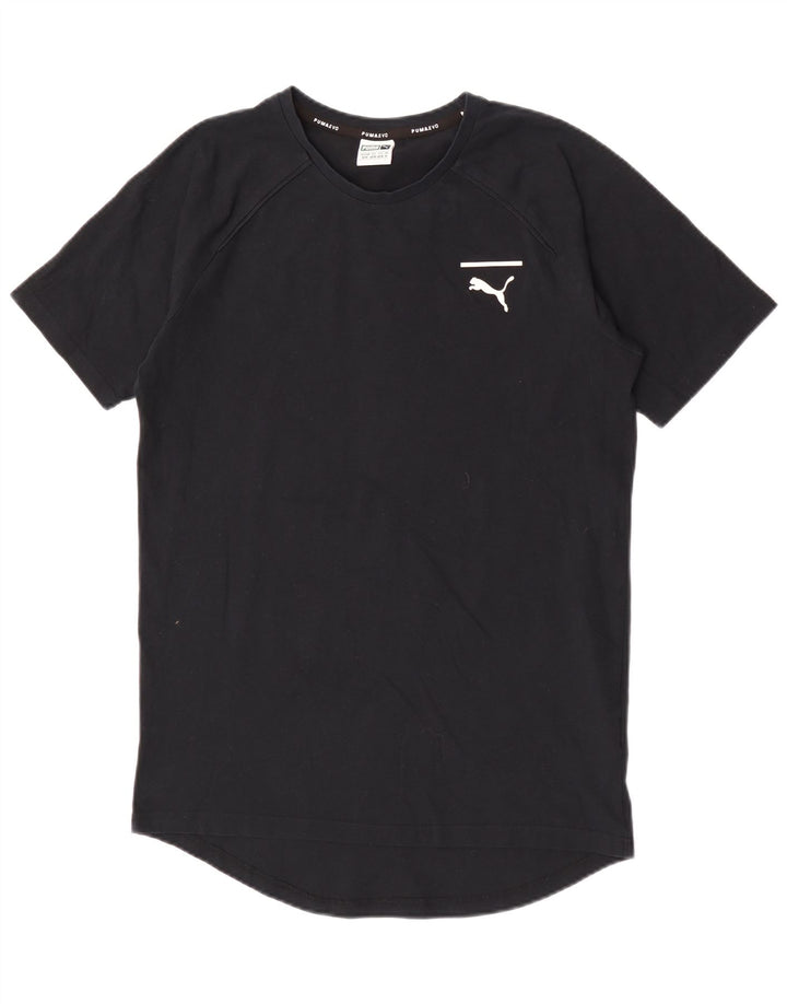 T-shirt grafica da uomo Puma Top in cotone nero medio