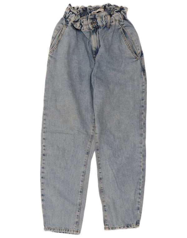 Jeans affusolati a vita alta da donna Zara EU 34 2XS W24 L25 cotone blu