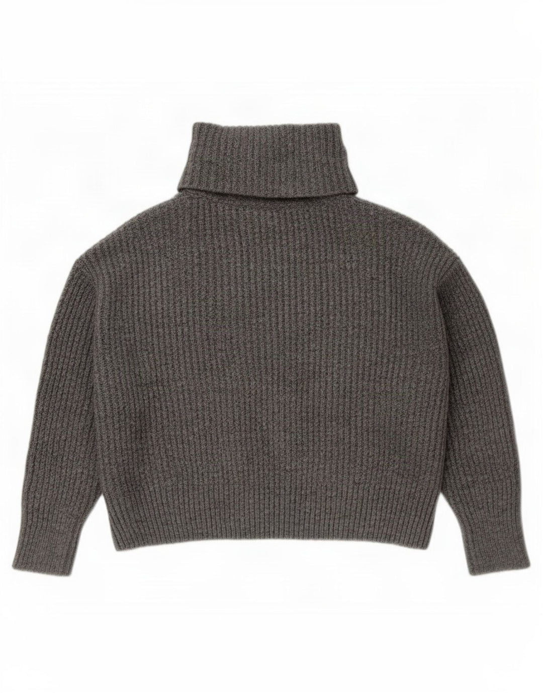 Maglione maglione oversize con collo alto da donna Zara UK 14 Acrilico grigio medio