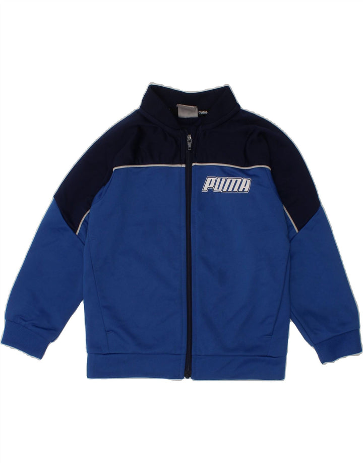PUMA Baby Boys Tracksuit Top Jacket 12-18 Months Blue Colourblock Vintage Puma and Second-Hand Puma from Messina Hembry 