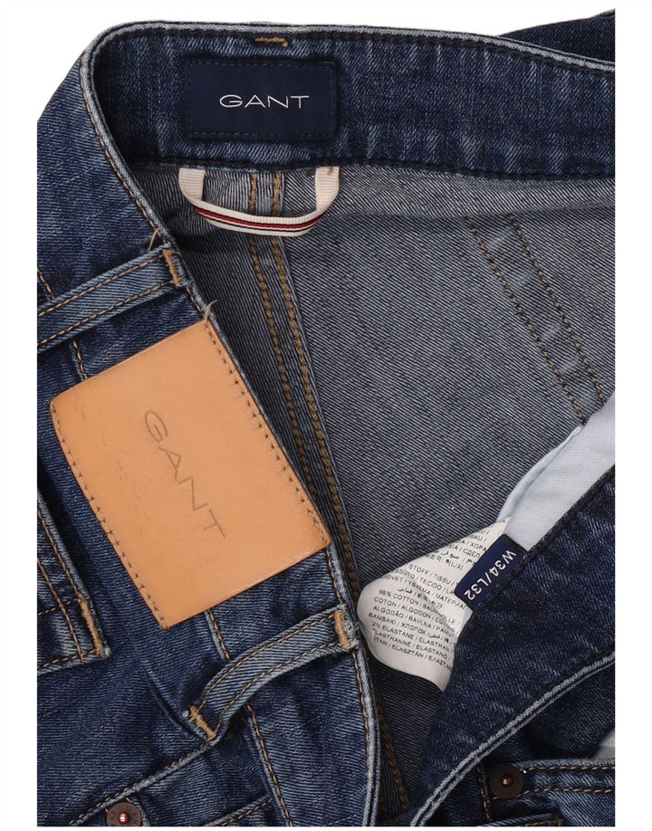 Jeans dritti da uomo GANT W34 L30 cotone blu
