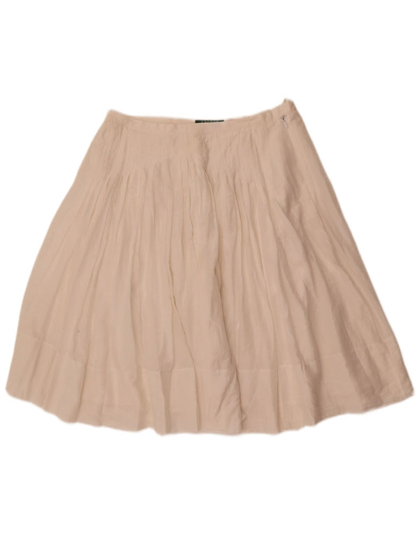 Gonna a trapezio da donna Ralph Lauren US 10 Large W30 cotone bianco