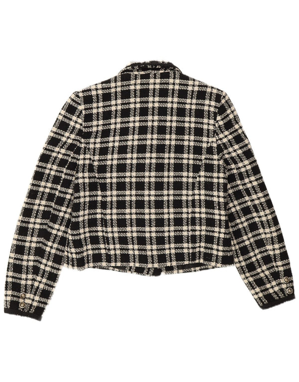 Giacca blazer doppiopetto da donna Yessica EU 40 lana a quadri nera media