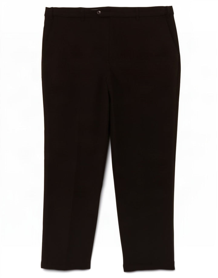 Pantaloni da abito dritti da uomo Marks & Spencer W38 L29 poliestere nero