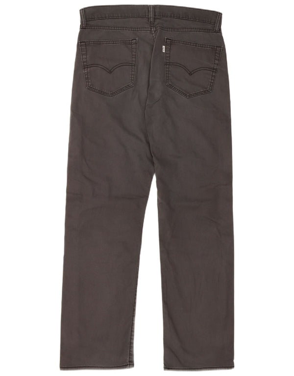 Pantaloni casual dritti da uomo LEVI'S W34 L32 in cotone grigio