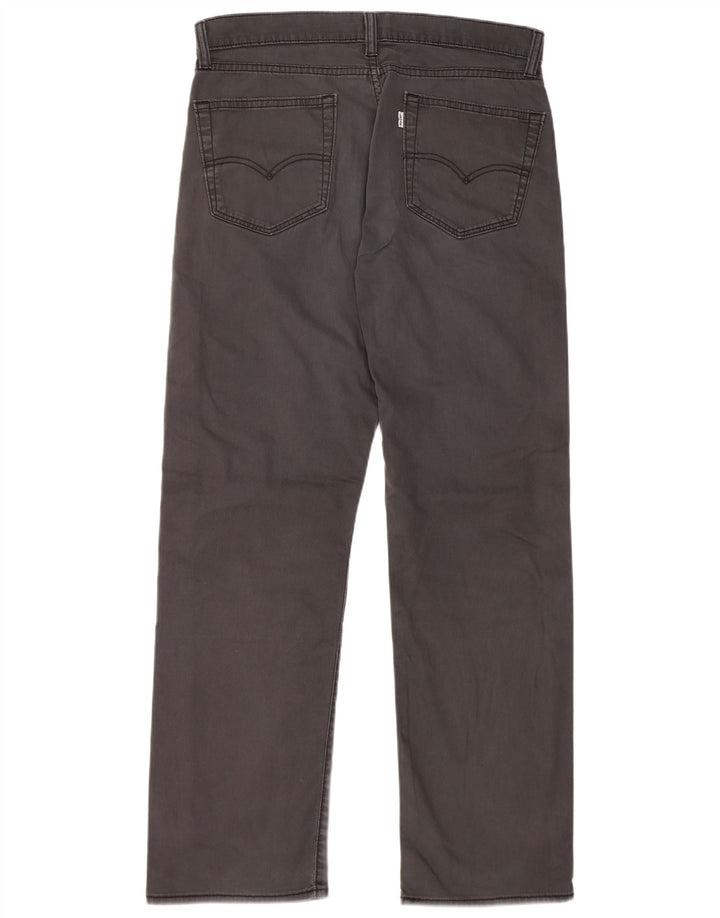 Pantaloni casual dritti da uomo LEVI'S W34 L32 in cotone grigio