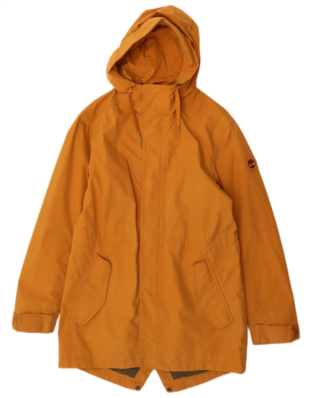 Impermeabile con cappuccio da uomo Timberland UK 36 piccolo cotone giallo